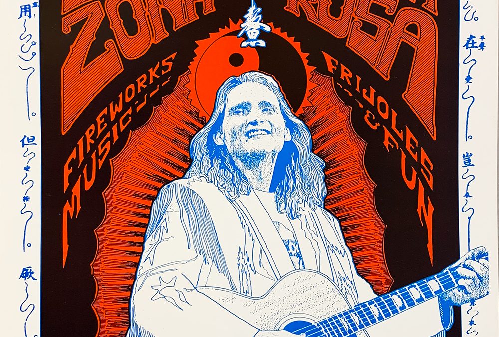 Gig poster chats w/ Nels Jacobson: Jimmie Dale Gilmore, Zona Rosa, Austin, TX.